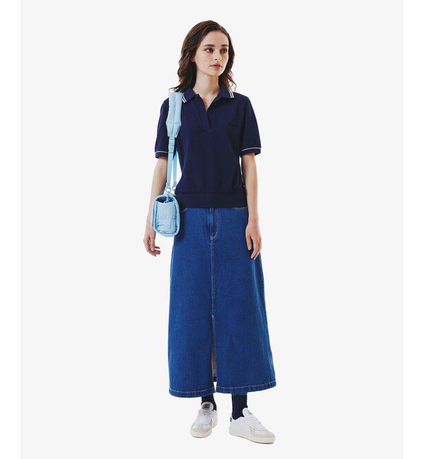 LACOSTE「プレーンデニムマキシ丈スカート」|スカート|