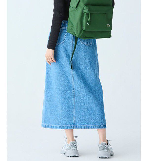 LACOSTE「プレーンデニムマキシ丈スカート」|スカート|