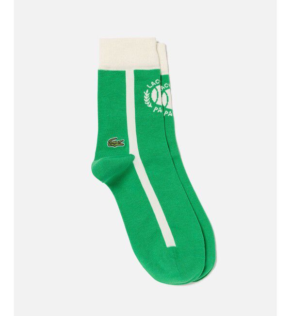 LACOSTE「テニスボールジャカードソックス」|ソックス|グリーン