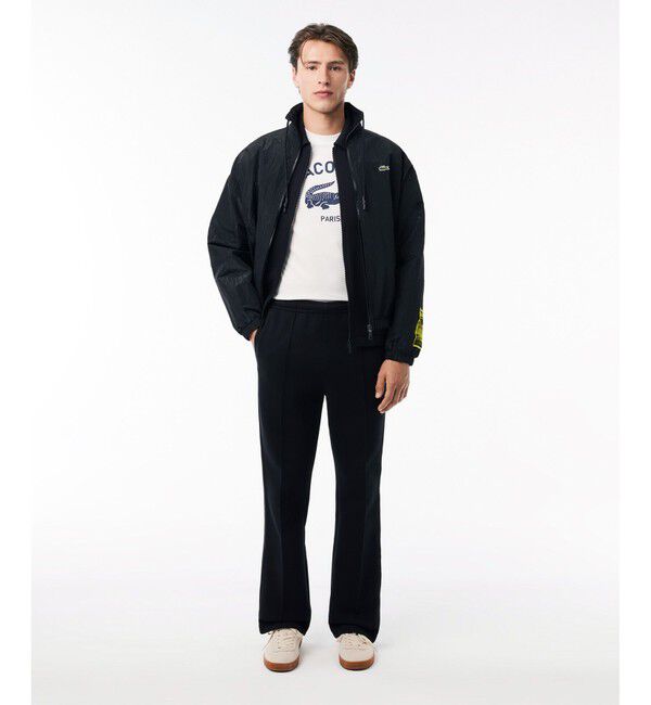 LACOSTE「ヘビーウェイト アーチネームカレッジロゴプリント 半袖Tシャツ」|Tシャツ・カットソー|