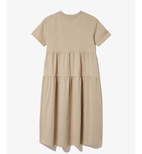 LACOSTE「ティアード切り替え コットンドレス マキシ丈 ワンピース」|ワンピース|