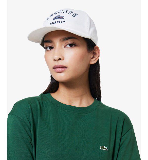 LACOSTE「ティアード切り替え コットンドレス マキシ丈 ワンピース」|ワンピース|
