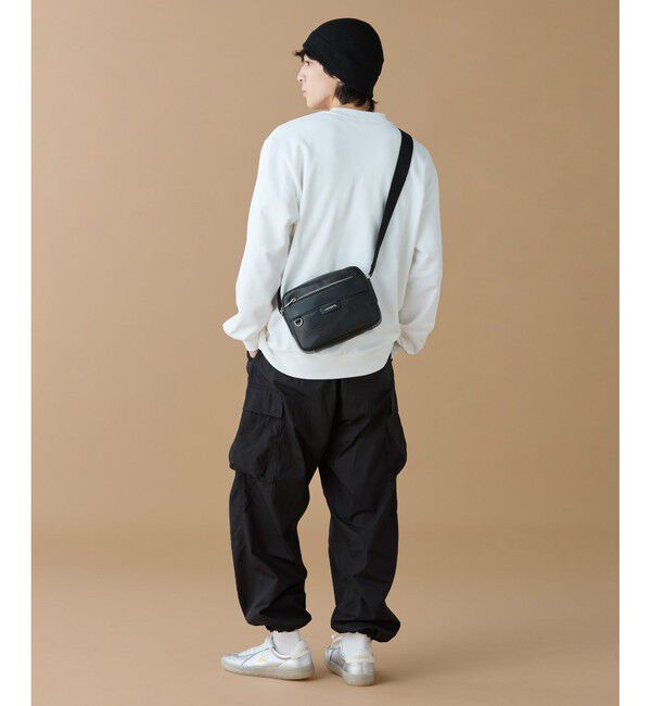 LACOSTE「オシアン レザーレポーターバッグ」|ショルダー・メッセンジャー|