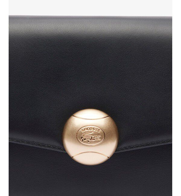 LACOSTE「テニスブリス レザーミディアムショルダーバッグ ダブルストラップ 2WAY」|ハンドバッグ|