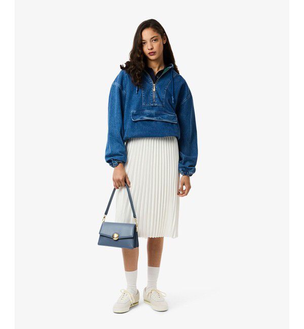 LACOSTE「テニスブリス レザーミディアムショルダーバッグ ダブルストラップ 2WAY」|ハンドバッグ|