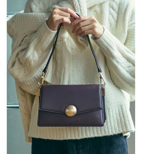 LACOSTE「テニスブリス レザーミディアムショルダーバッグ ダブルストラップ 2WAY」|ハンドバッグ|