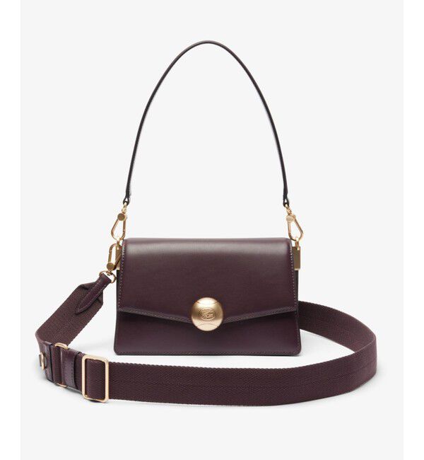 LACOSTE「テニスブリス レザーミディアムショルダーバッグ ダブルストラップ 2WAY」|ハンドバッグ|