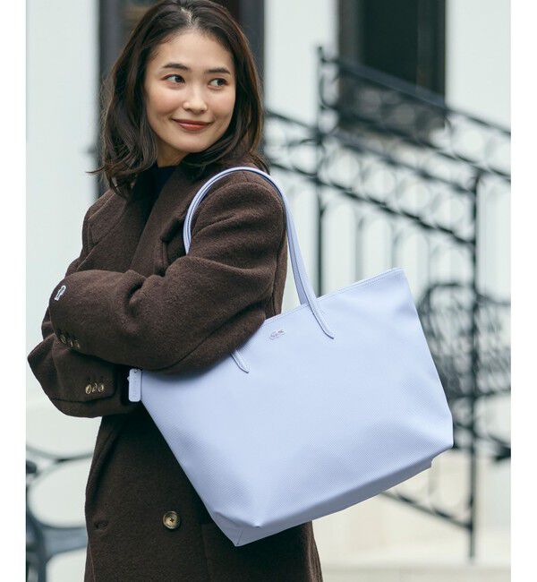 LACOSTE「L.12.12 プチピケ ラージ トートバッグ」|トートバッグ|パープル