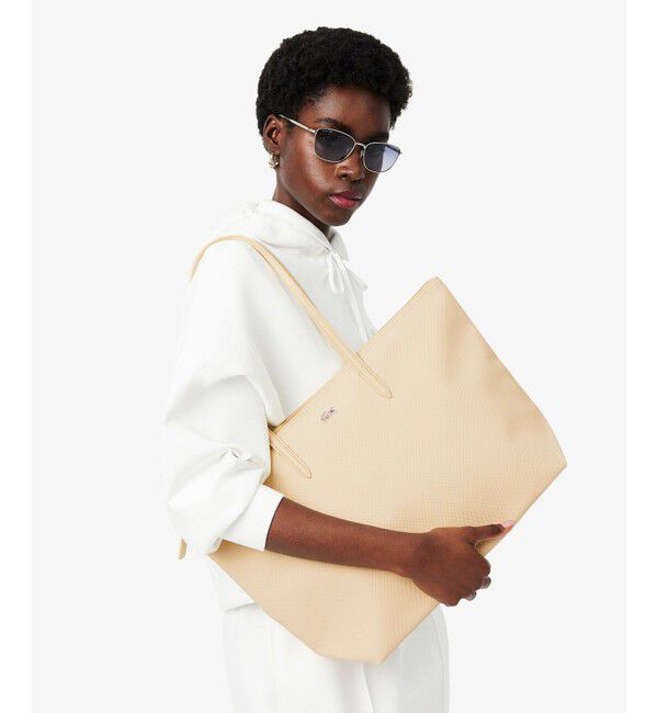 LACOSTE「L.12.12 プチピケ ラージ トートバッグ」|トートバッグ|アイボリー