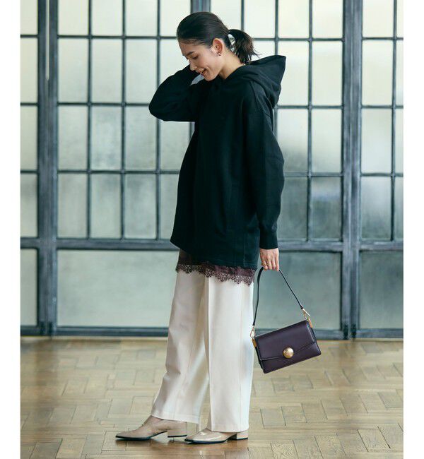 LACOSTE「裏パイルスウェットフーディー」|パーカー|