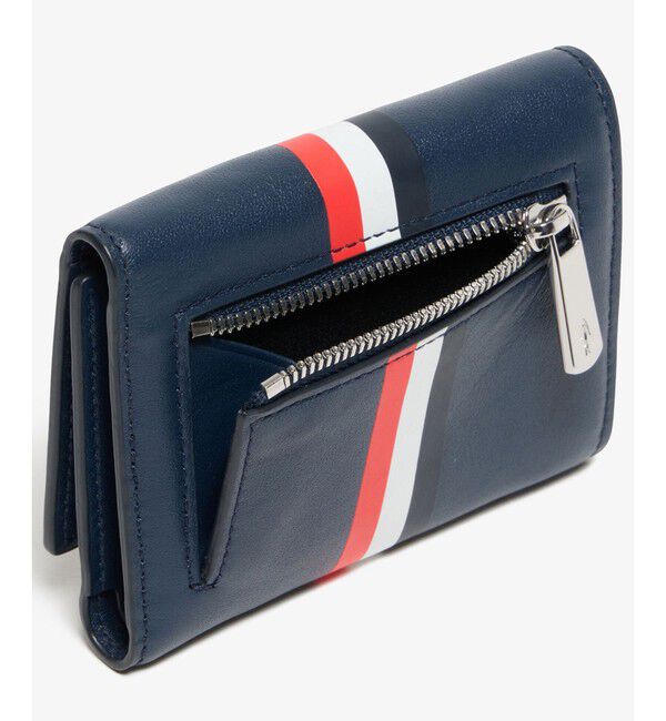 LACOSTE「トリコロールプリントレザー3つ折りウォレット」|財布|
