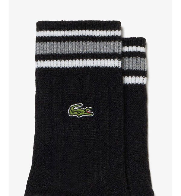LACOSTE「ウィメンズケーブルニットボーダーソックス」|ソックス|