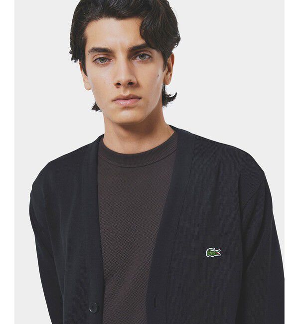 LACOSTE「ヘビーウェイトシングルジャージカーディガン」|カーディガン|