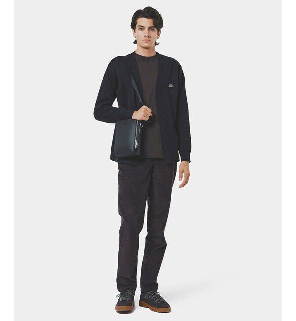 LACOSTE「ヘビーウェイトシングルジャージカーディガン」|カーディガン|