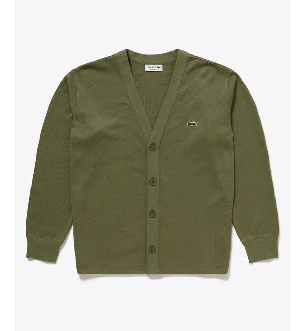 LACOSTE「ヘビーウェイトシングルジャージカーディガン」|カーディガン|