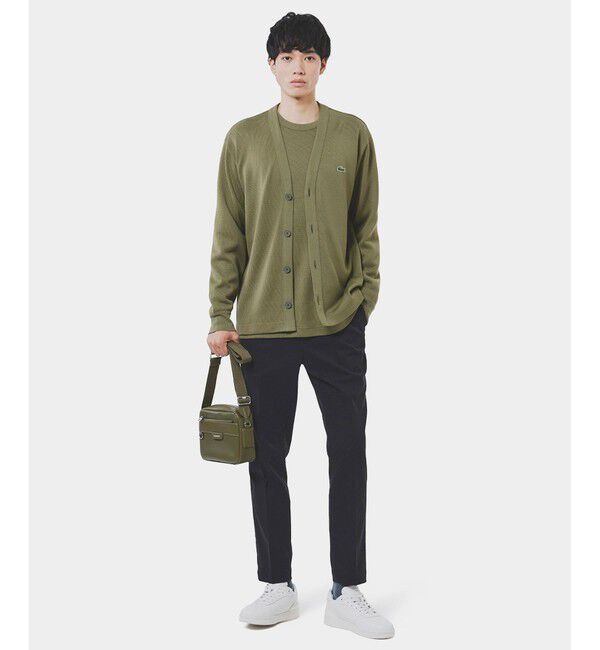 LACOSTE「ヘビーウェイトシングルジャージカーディガン」|カーディガン|