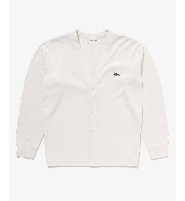 LACOSTE「ヘビーウェイトシングルジャージカーディガン」|カーディガン|