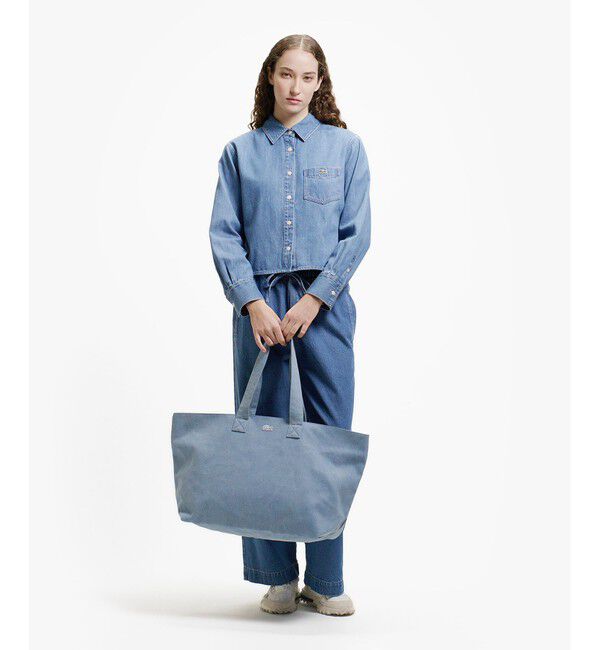 LACOSTE「デニムクロップドシャツ」|シャツ・ブラウス|