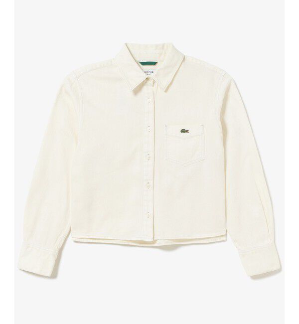 LACOSTE「デニムクロップドシャツ」|シャツ・ブラウス|