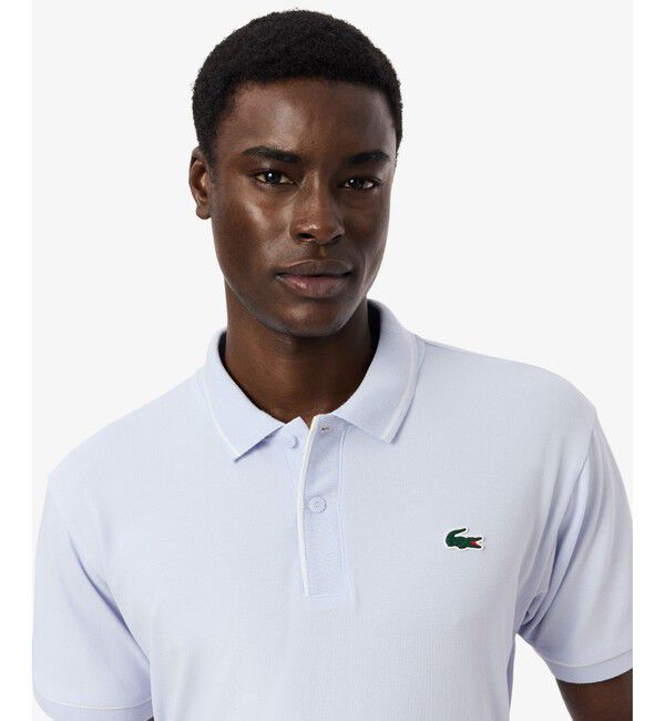 LACOSTE「サーモレギュレーション配色ラインポロシャツ」|ポロシャツ|