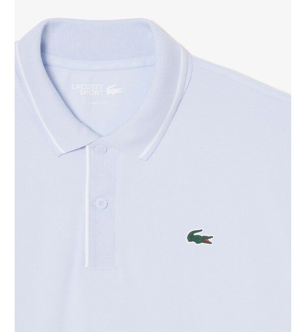 LACOSTE「サーモレギュレーション配色ラインポロシャツ」|ポロシャツ|