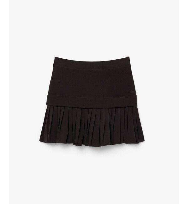 LACOSTE「レイヤード切り替えプリーツミニスカート」|スカート|