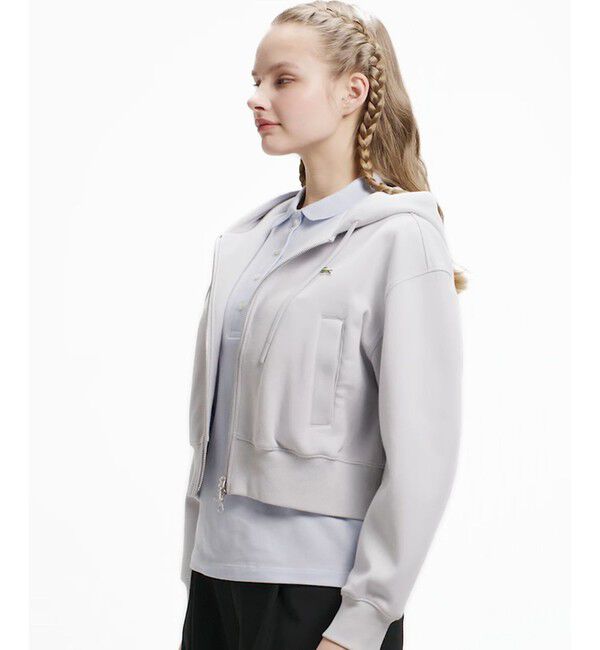 LACOSTE「ダブルフェイスジャージジップフーディー」|パーカー|