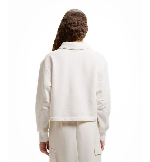 LACOSTE「クロップド丈 ポロニットスウェットシャツ」|スウェット・ジャージ|