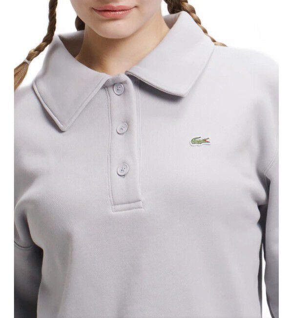 LACOSTE「クロップド丈 ポロニットスウェットシャツ」|スウェット・ジャージ|
