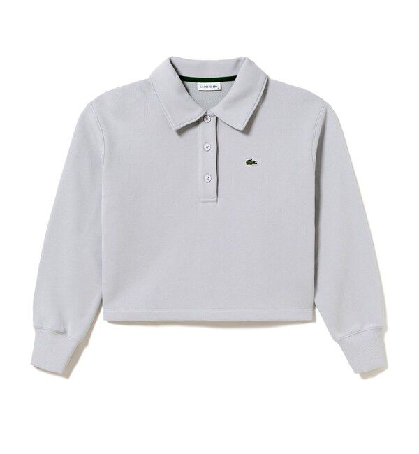 LACOSTE「クロップド丈 ポロニットスウェットシャツ」|スウェット・ジャージ|
