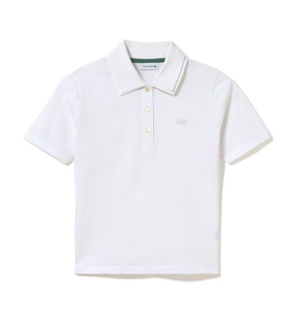 LACOSTE「ダブルカラー鹿の子鹿の子ポロシャツ」|ポロシャツ|ホワイト