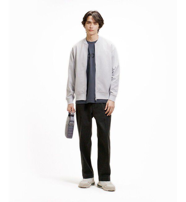 LACOSTE「ヘザースウェット メランジニットブルゾン / ドライバーズニット」|カーディガン|