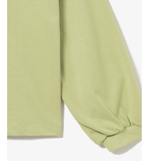 LACOSTE「クロップド丈 バルーンスリーブ ギャザー ロングスリーブTシャツ」|Tシャツ・カットソー|