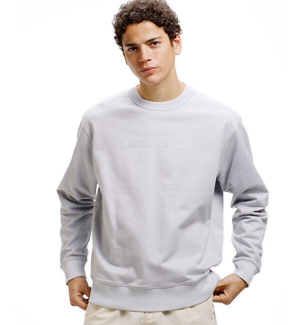 LACOSTE「メランジカラー ヘザー クルーネックスウェット」|スウェット・ジャージ|グレー