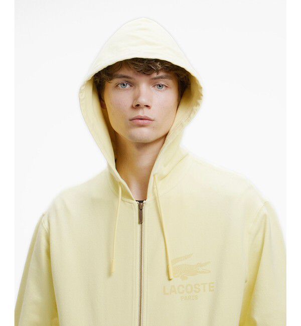 LACOSTE「ヴィンテージエフェクト ロゴジップフーディー」|パーカー|