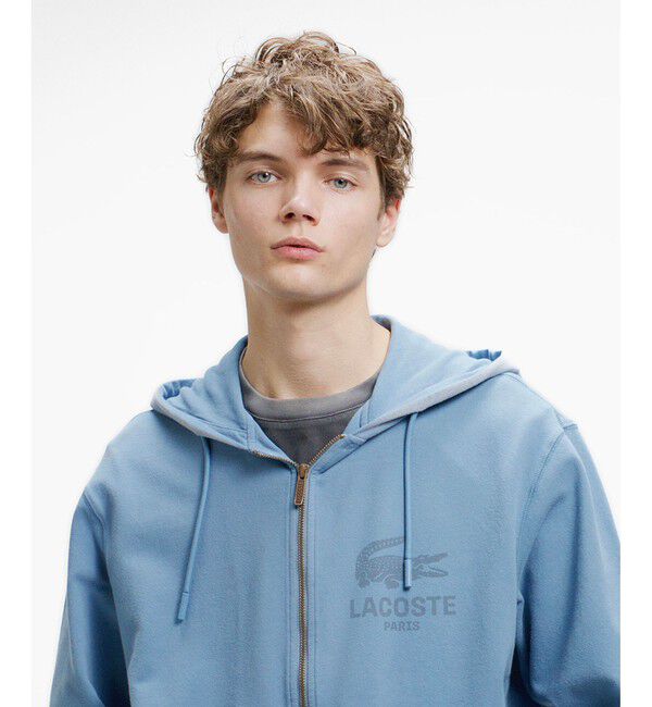 LACOSTE「ヴィンテージエフェクト ロゴジップフーディー」|パーカー|