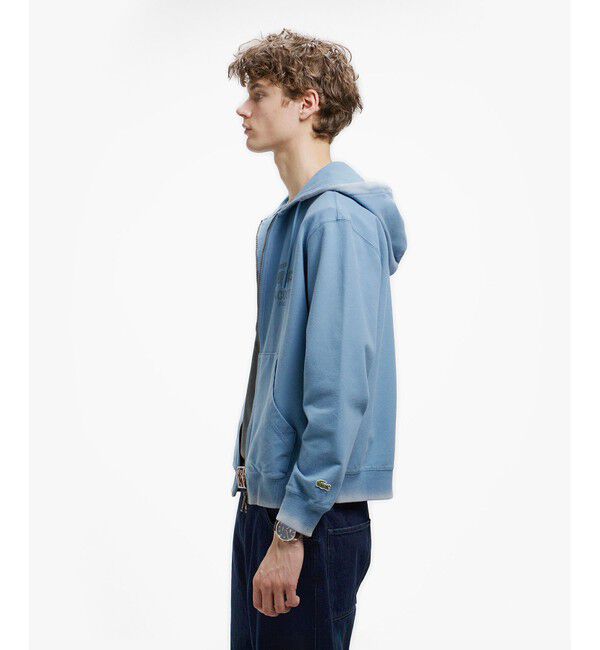 LACOSTE「ヴィンテージエフェクト ロゴジップフーディー」|パーカー|