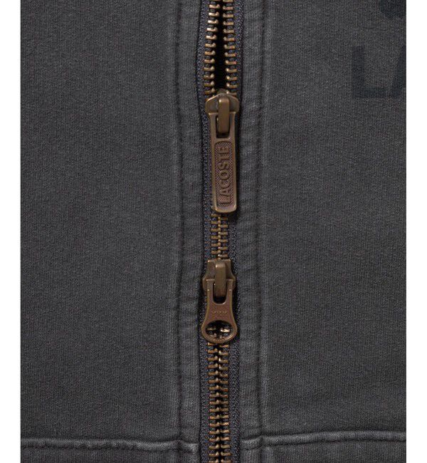 LACOSTE「ヴィンテージエフェクト ロゴジップフーディー」|パーカー|