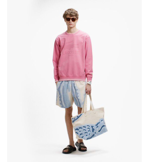 LACOSTE「ヴィンテージエフェクト ロゴクルーネックスウェット」|スウェット・ジャージ|