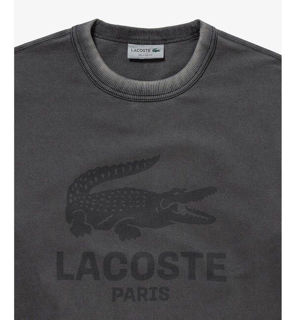 LACOSTE「ヴィンテージエフェクト ロゴクルーネックスウェット」|スウェット・ジャージ|