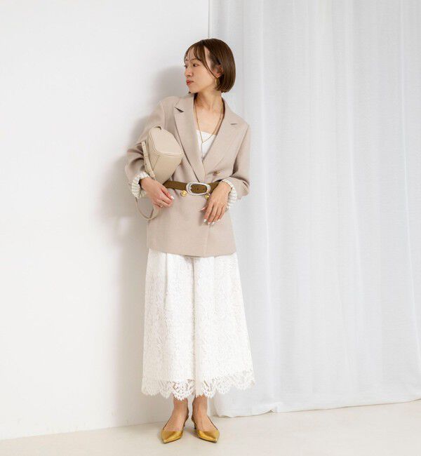 NOLLEY'S「クロップドワイドレースパンツ」|キュロット|