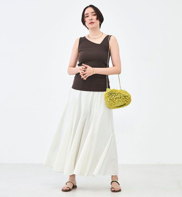 NOLLEY'S「ウォッシャブルプレミアムテレコアシメ2WAYタンク」|タンクトップ|