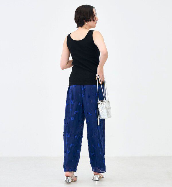 NOLLEY'S「ウォッシャブルプレミアムテレコアシメ2WAYタンク」|タンクトップ|