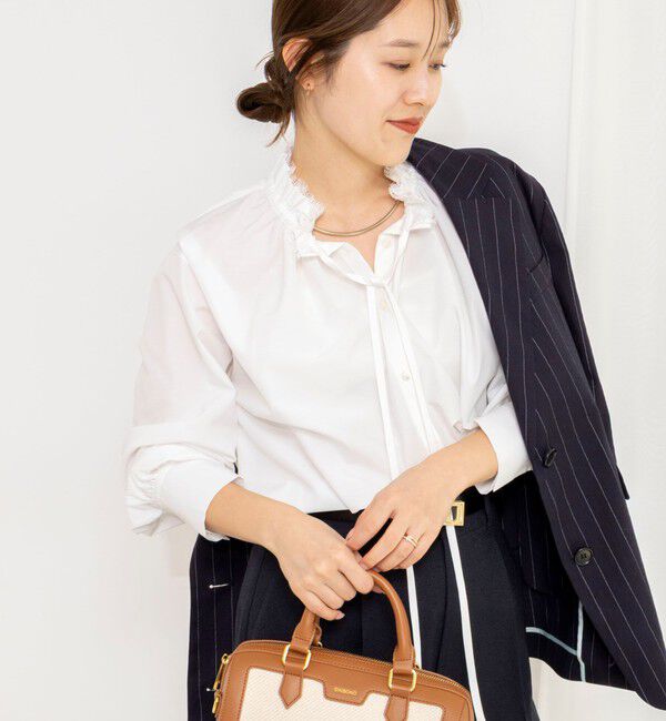 NOLLEY'S「ウォッシャブルフリル襟ブラウス」|シャツ・ブラウス|