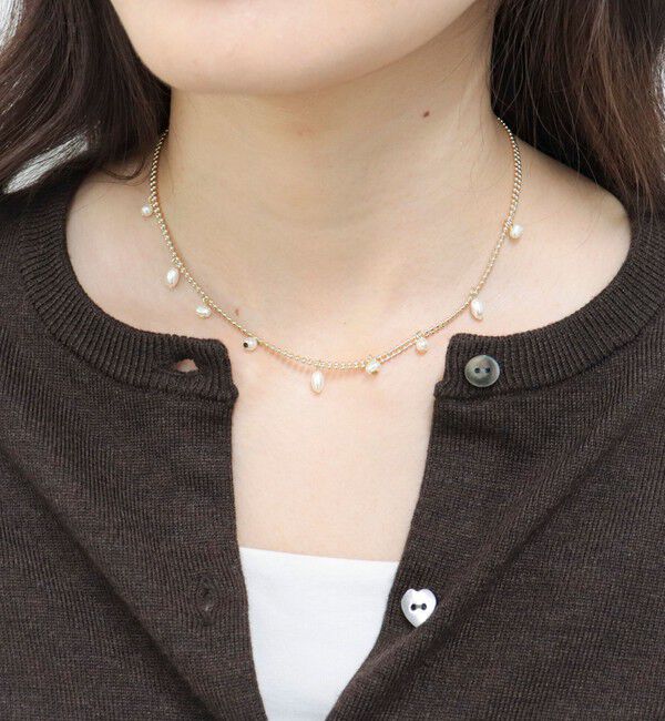 fredy emue「二重ボールパールドットネックレス」|ネックレス|