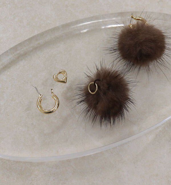 fredy emue「ミンクファーカスタムフープピアス」|ピアス|