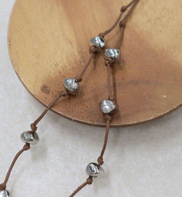 fredy emue「コード&times;ストーンネックレス」|ネックレス|ブラウン