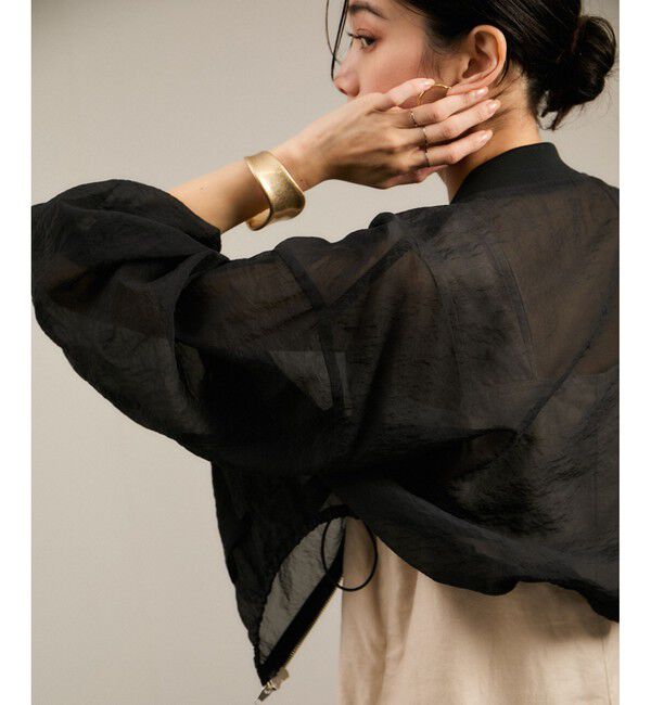 SALON adam et rope'「[25SS]シアークロップドブルゾン 3 / シアーカーディガン」|ブルゾン・スタジャン|