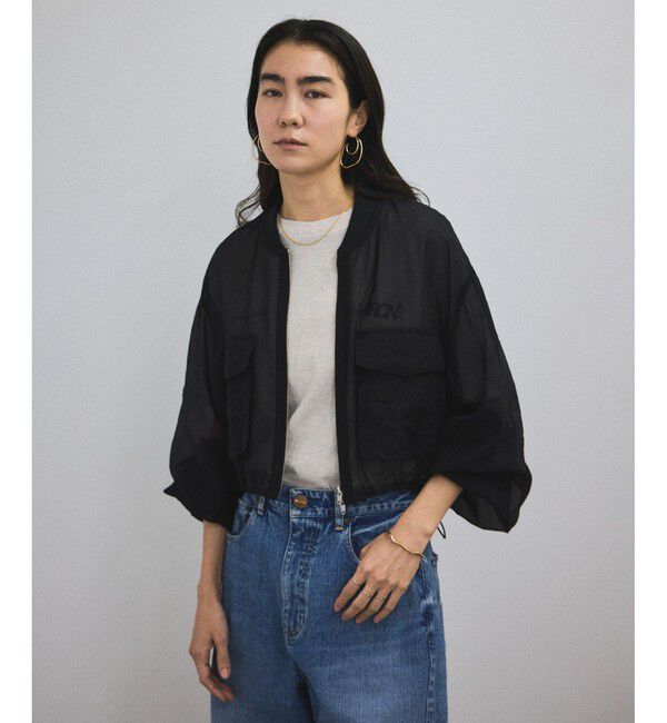 SALON adam et rope'「[25SS]シアークロップドブルゾン 3 / シアーカーディガン」|ブルゾン・スタジャン|