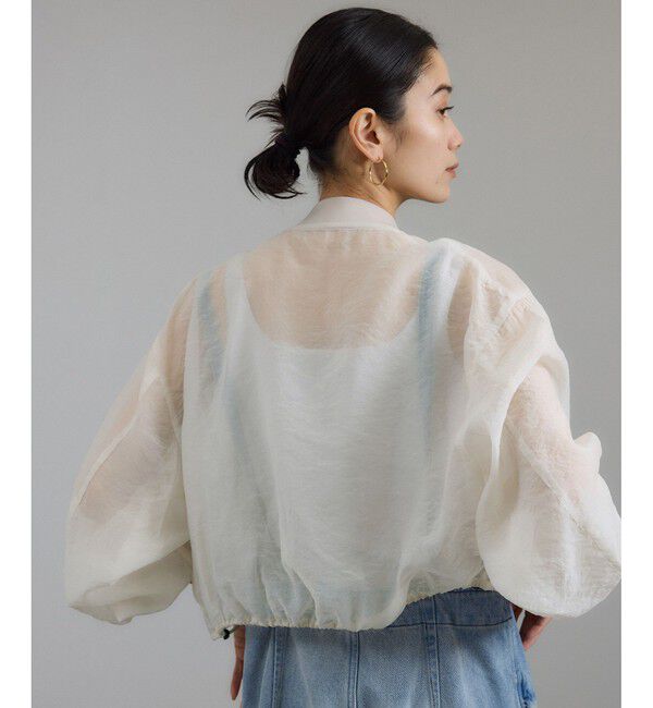 SALON adam et rope'「[25SS]シアークロップドブルゾン 3 / シアーカーディガン」|ブルゾン・スタジャン|